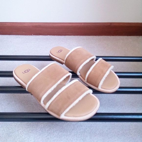 UGG Women Evalita Genuine Shearling Sandal NEW - Picture 6 of 7